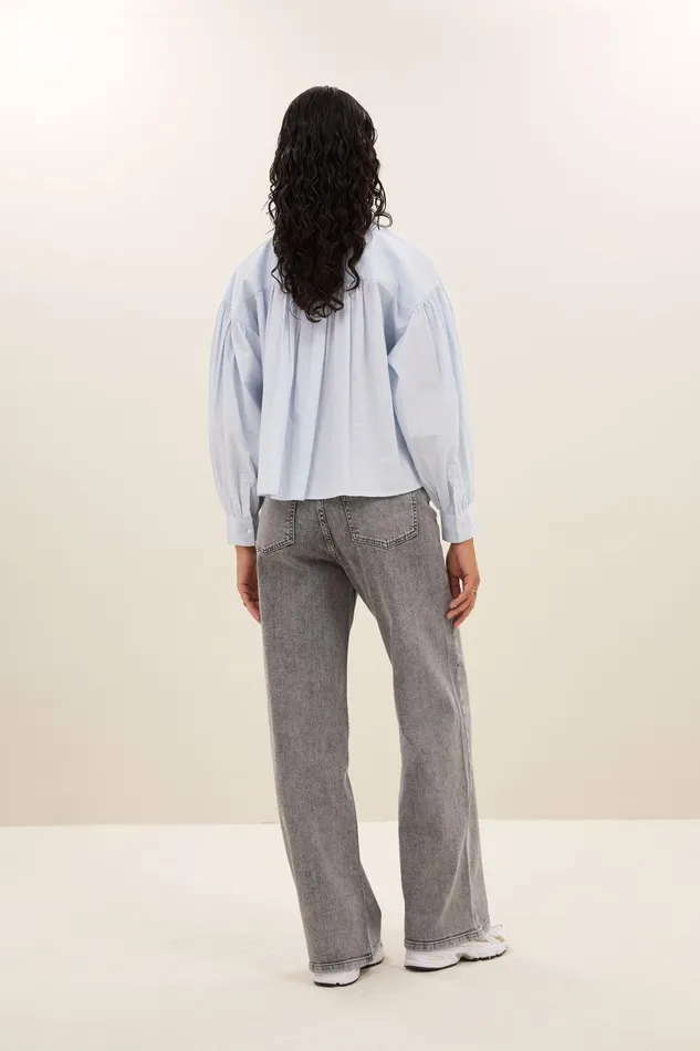 Women Lina Pant Grey Denim Bybar Trousers Women Lina Pant Grey Denim Bybar Trousers