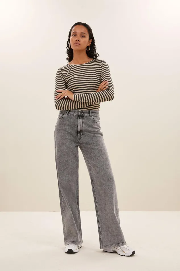 Women Lina Pant Grey Denim Bybar Trousers Women Lina Pant Grey Denim Bybar Trousers
