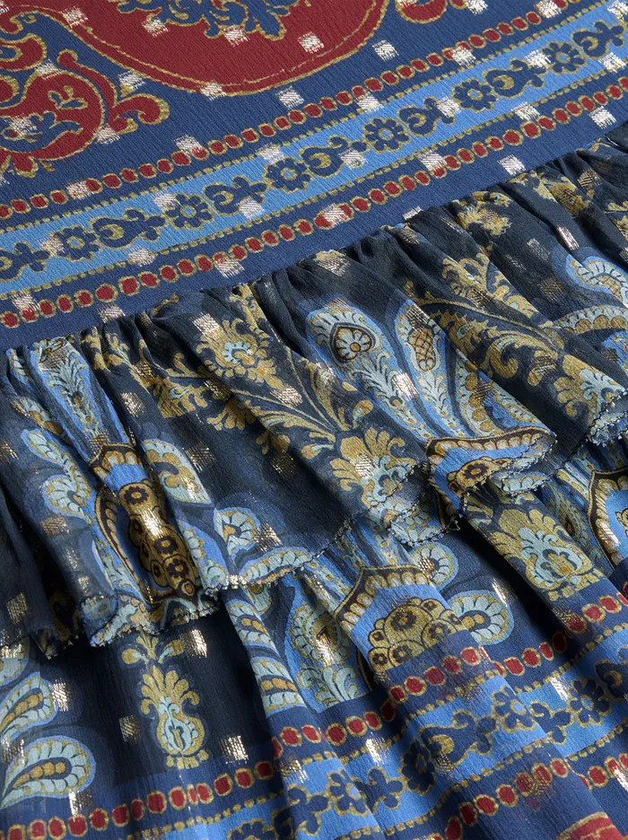 Women Long Printed Silk Dress Etro Dresses