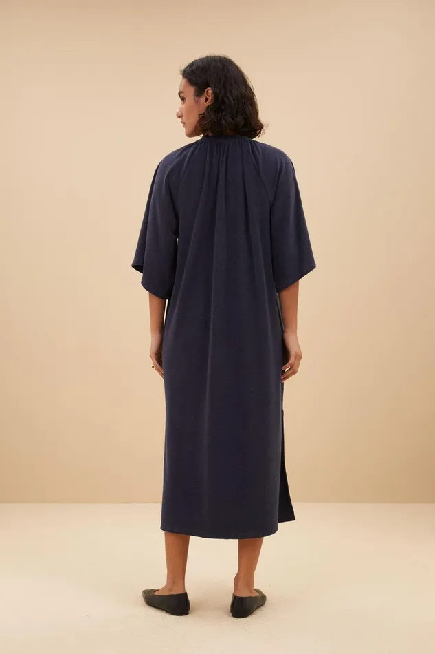 Women Louisa Slub Dress Midnight Bybar Dresses Women Louisa Slub Dress Midnight Bybar Dresses