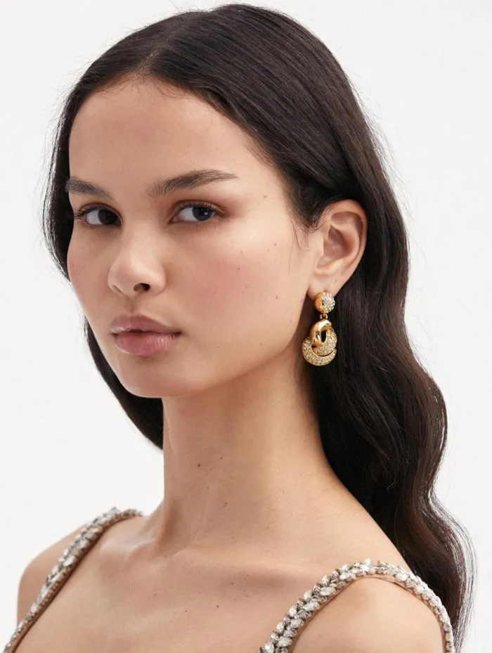 Women Love Knot Drop Earrings Chrysolite Oscar De La Renta Earrings Women Love Knot Drop Earrings Chrysolite Oscar De La Renta Earrings