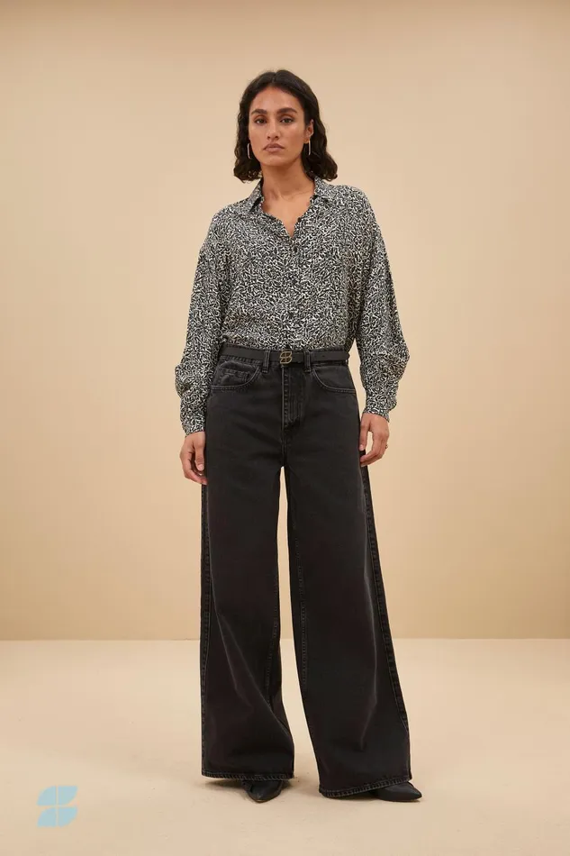 Women Lykke Calm Flower Blouse Calm Flower Print Bybar Blouses Women Lykke Calm Flower Blouse Calm Flower Print Bybar Blouses