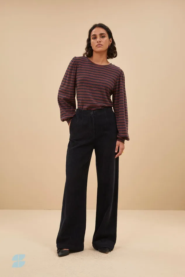 Women Made Irregular Stripe Top Midnight Bybar Tops and Shirts