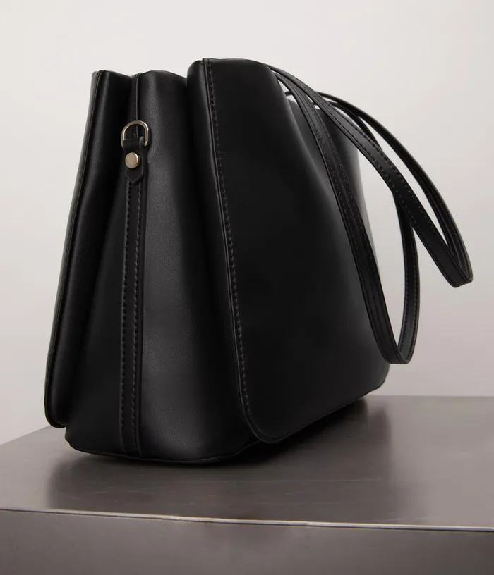 Women Maia Vegan Satchel 8211 Appleskin Black Matt and Nat Satchels