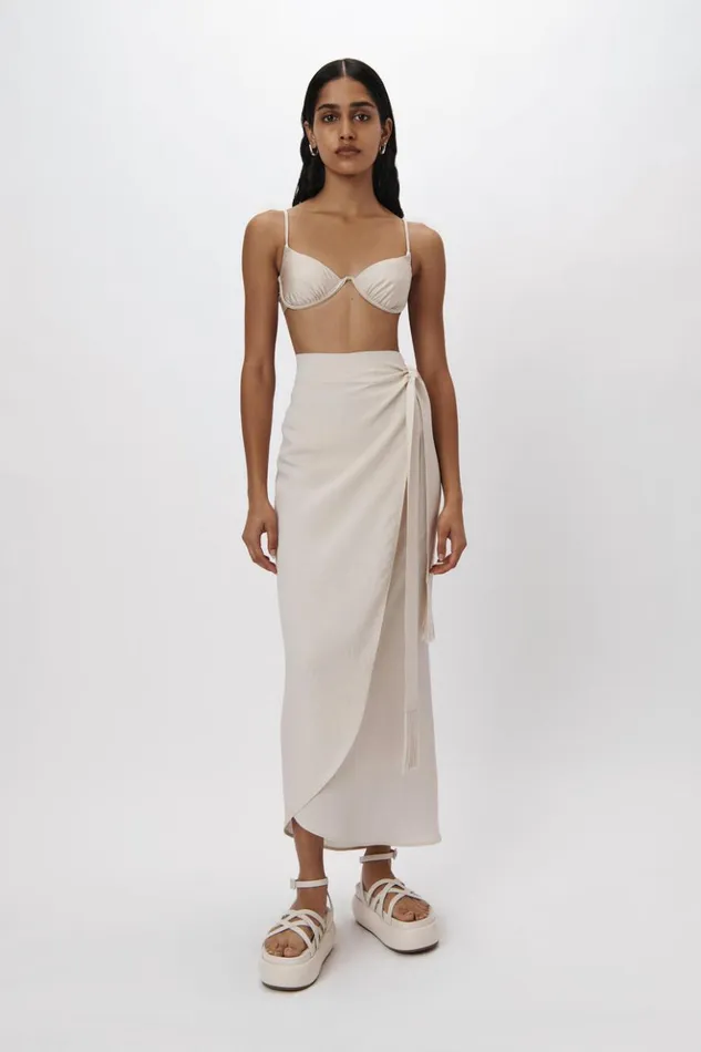 Women Makai Sarong Champagne Jonathan Simkhai Pants and Bottoms