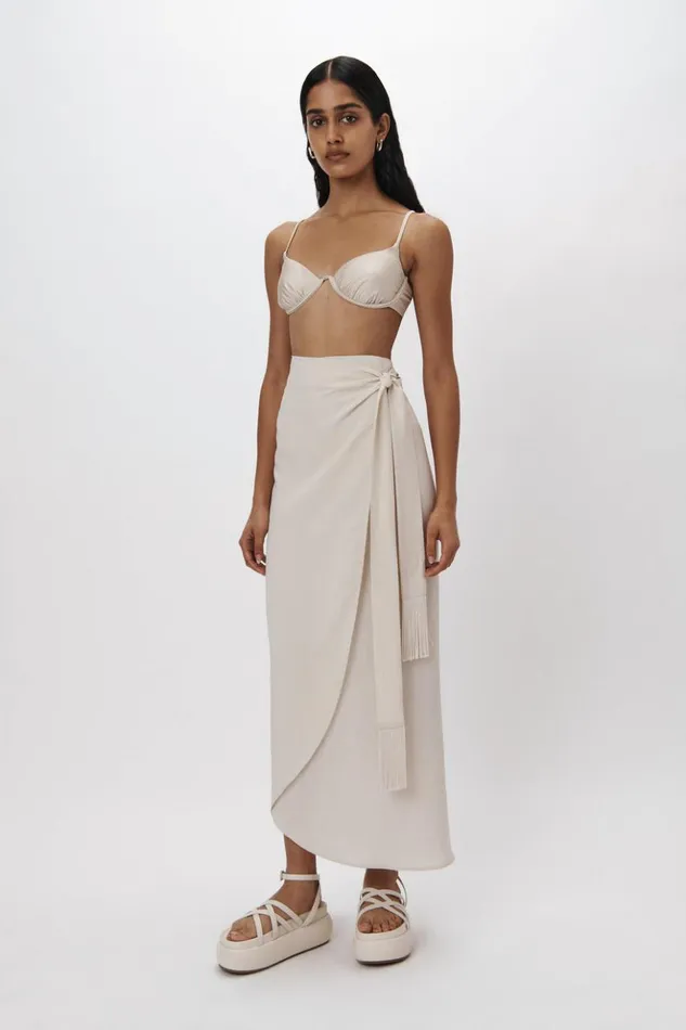 Women Makai Sarong Champagne Jonathan Simkhai Pants and Bottoms