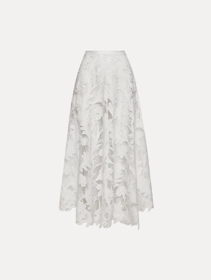 Women Marbled Carnation Guipure Skirt White Oscar De La Renta Pants and Skirts Women Marbled Carnation Guipure Skirt White Oscar De La Renta Pants and Skirts