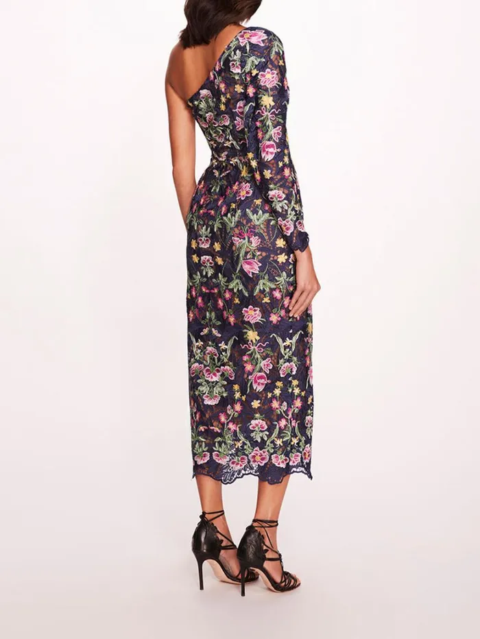 Women Marchesa Dresses Alexis Midi Dress Navy Women Marchesa Dresses Alexis Midi Dress Navy