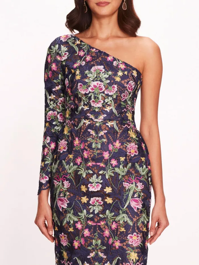 Women Marchesa Dresses Alexis Midi Dress Navy Women Marchesa Dresses Alexis Midi Dress Navy
