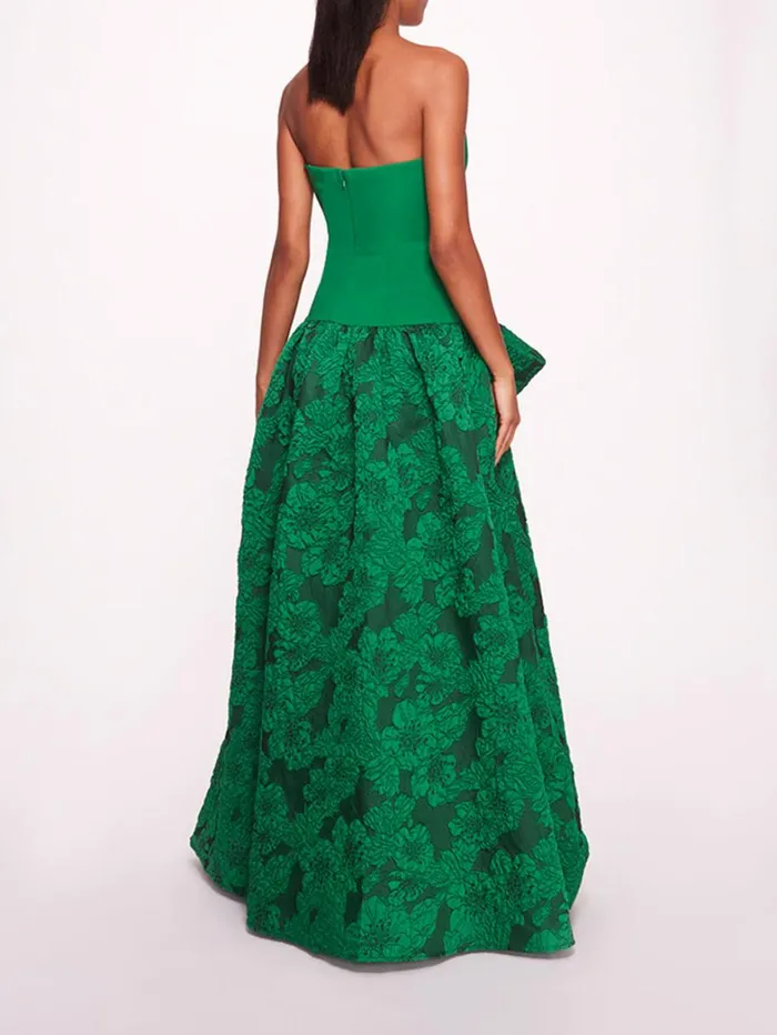 Women Marchesa Dresses Calathea Gown Emerald Women Marchesa Dresses Calathea Gown Emerald