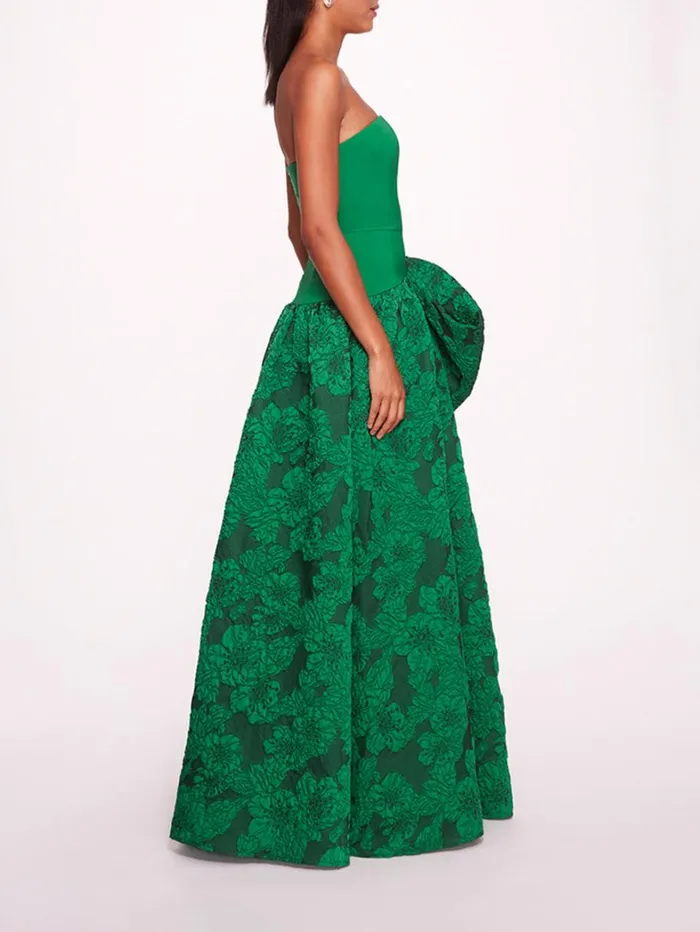 Women Marchesa Dresses Calathea Gown Emerald Women Marchesa Dresses Calathea Gown Emerald