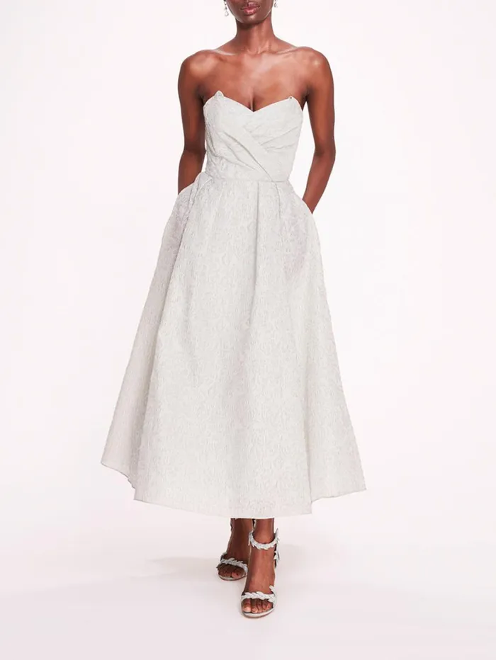 Women Marchesa Dresses Cloque Sweetheart Dress Mint
