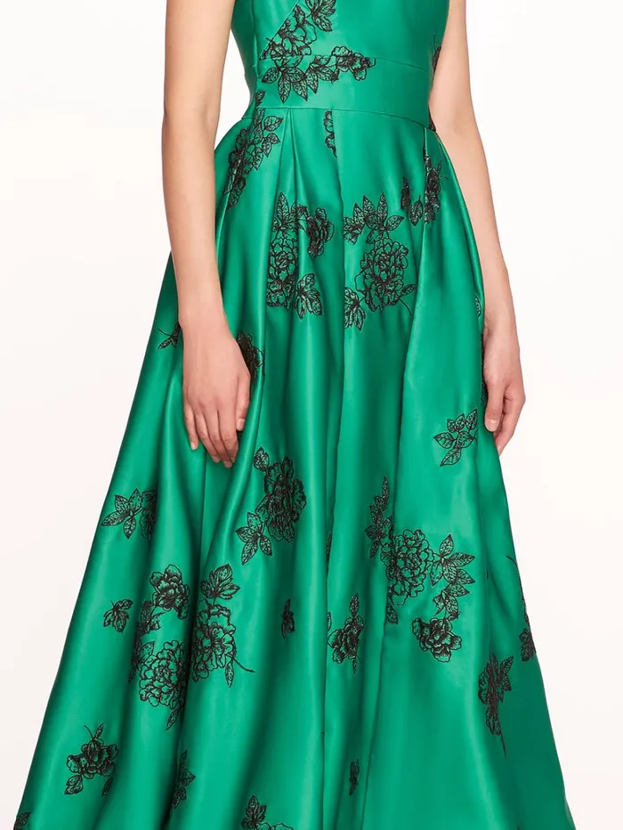 Women Marchesa Dresses One Shoulder Marigold Ball Gown Emerald Multi Women Marchesa Dresses One Shoulder Marigold Ball Gown Emerald Multi