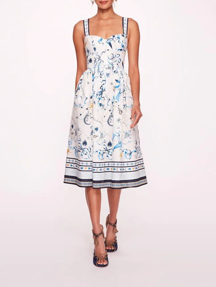 Women Marchesa Dresses Willow Blue Multi
