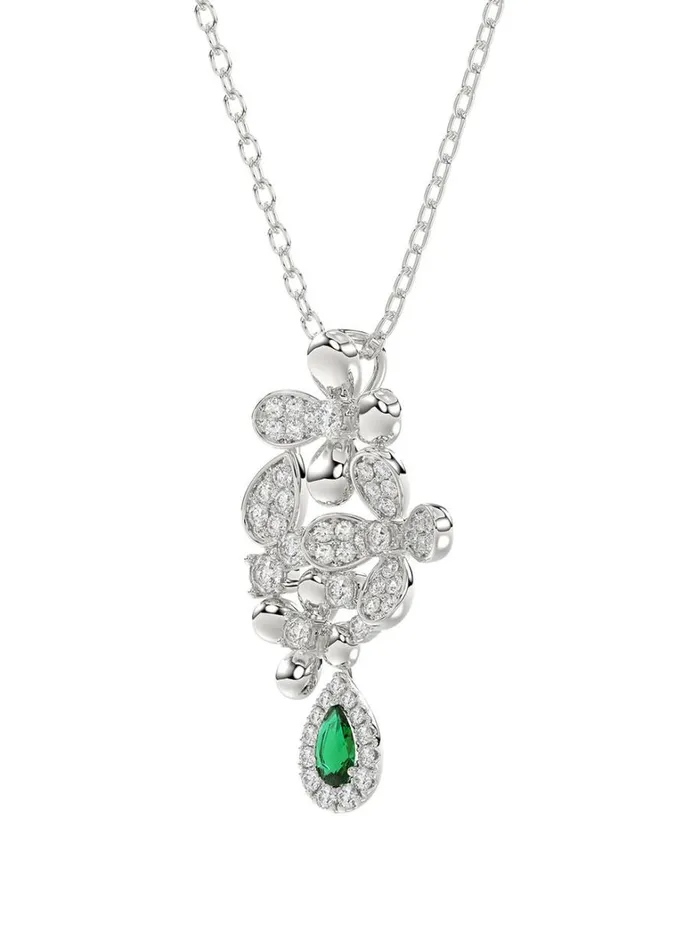 Women Marchesa Jewelry Floral White Gold Pendant Necklace White Gold Women Marchesa Jewelry Floral White Gold Pendant Necklace White Gold