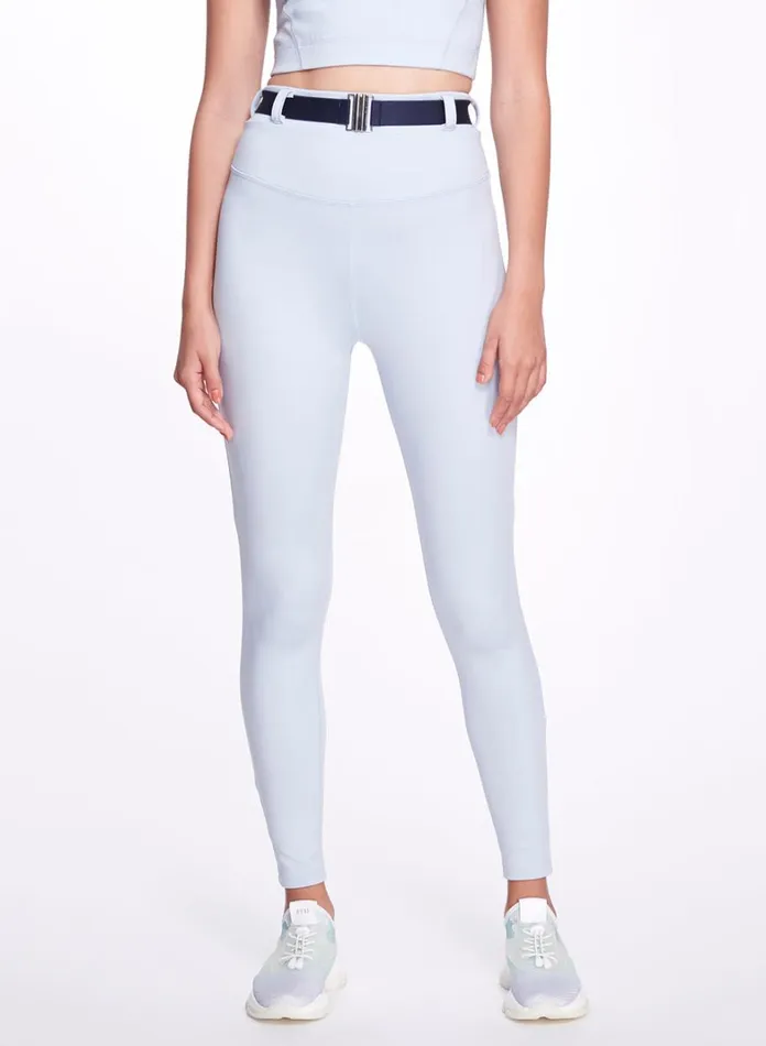 Women Marchesa Marchesa Active Light Blue High Waisted Legging With Belt Waistband Zen Blue Women Marchesa Marchesa Active Light Blue High Waisted Legging With Belt Waistband Zen Blue