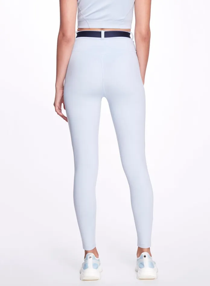 Women Marchesa Marchesa Active Light Blue High Waisted Legging With Belt Waistband Zen Blue