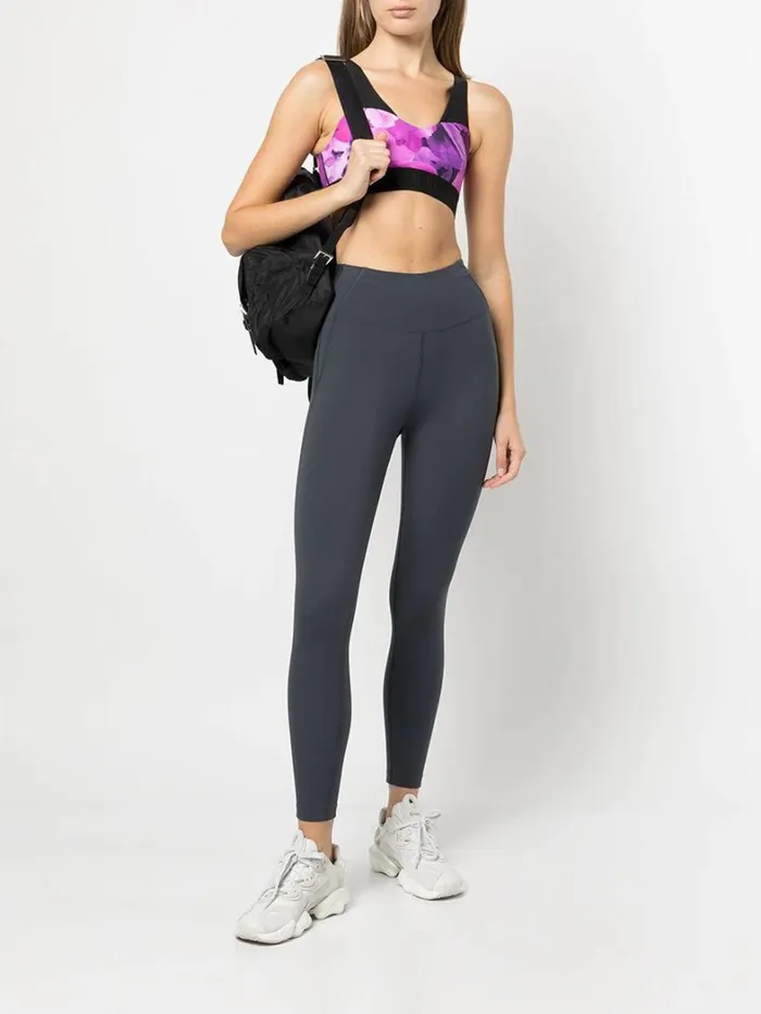 Women Marchesa Marchesa Active Pink Floral Print Sports Bra With Mesh Raspberry Multi Women Marchesa Marchesa Active Pink Floral Print Sports Bra With Mesh Raspberry Multi