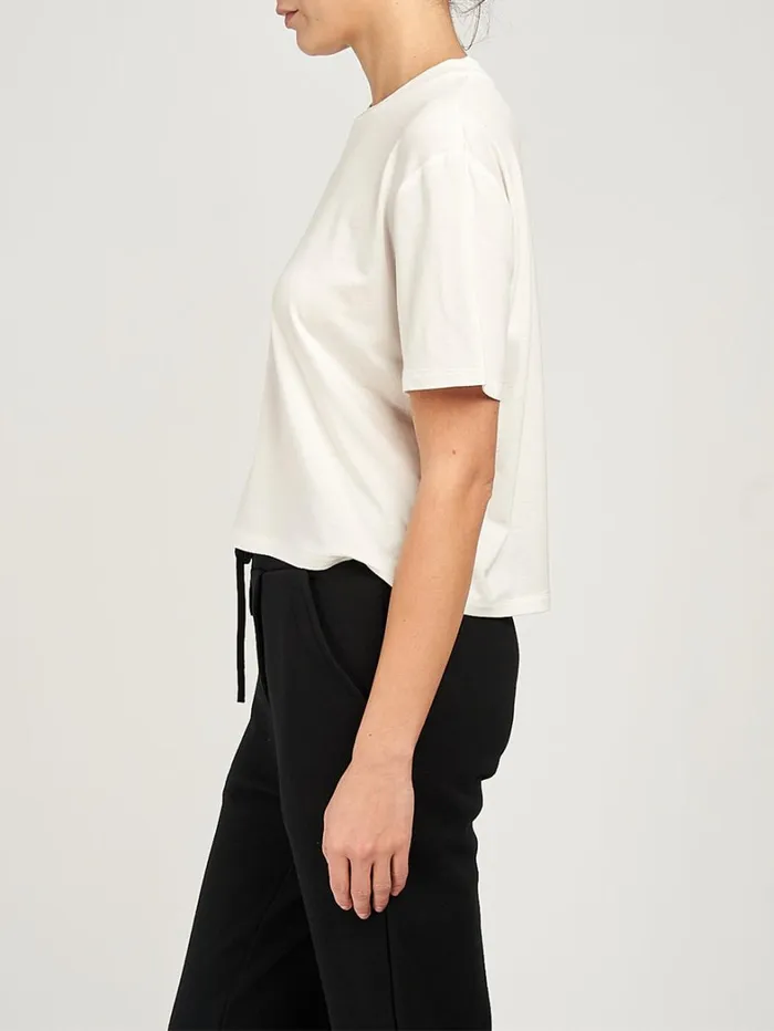 Women Marchesa Marchesa Active Womens Cropped Ivory White Tee Shirt Ivory Women Marchesa Marchesa Active Womens Cropped Ivory White Tee Shirt Ivory