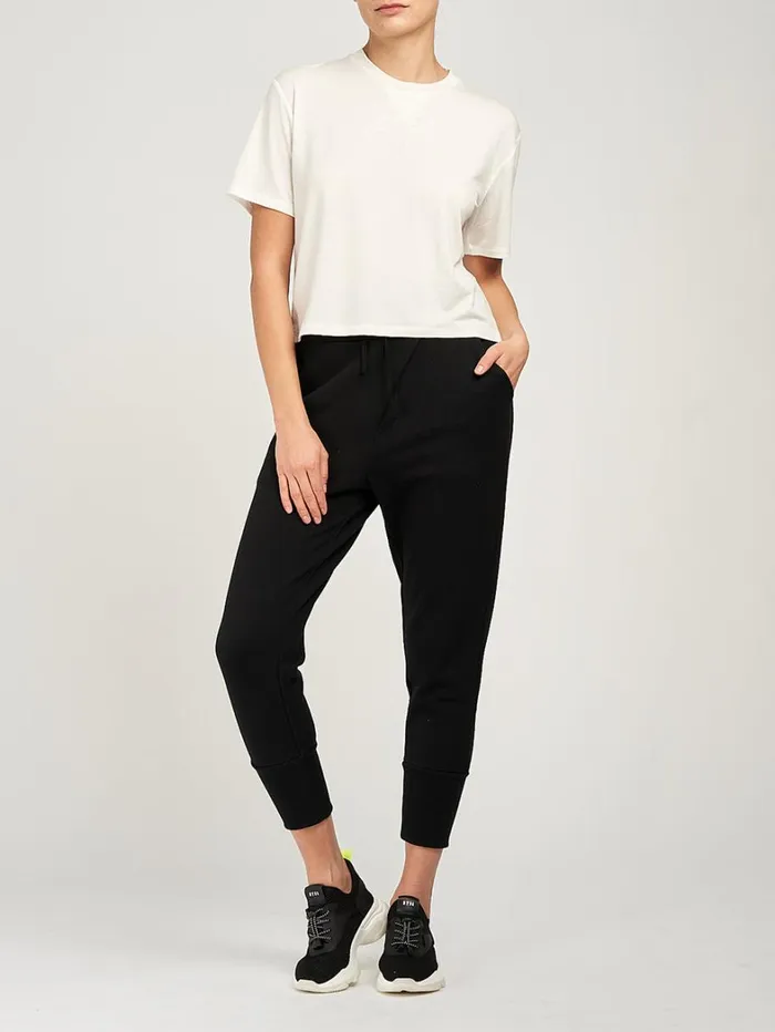 Women Marchesa Marchesa Active Womens Cropped Ivory White Tee Shirt Ivory Women Marchesa Marchesa Active Womens Cropped Ivory White Tee Shirt Ivory