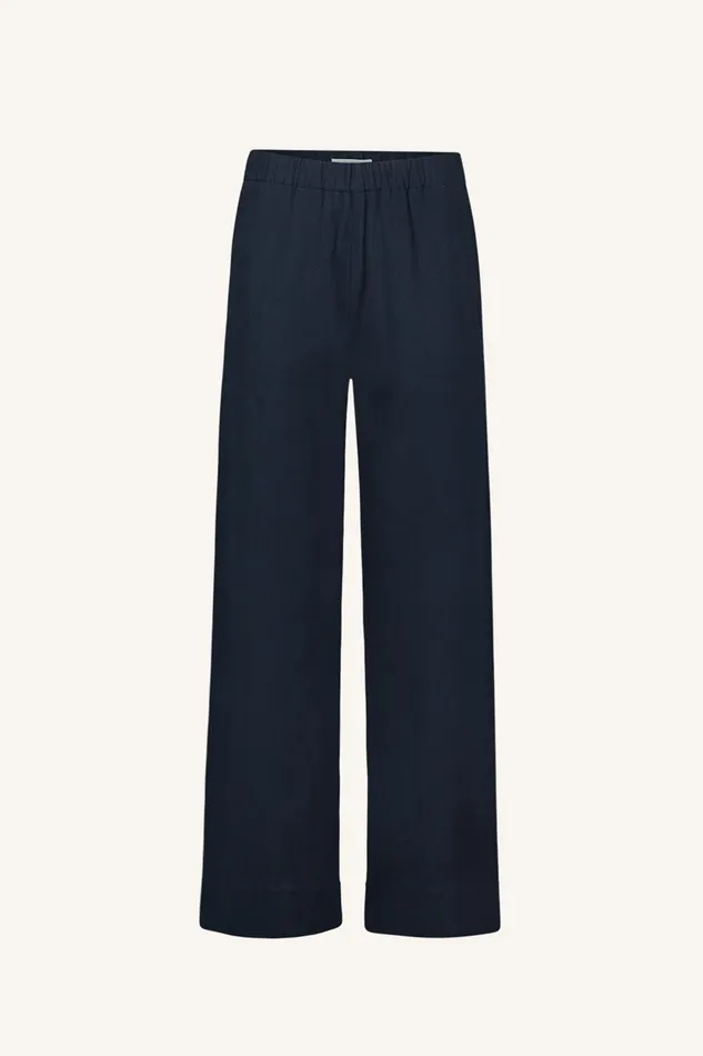 Women Mees Twill Pants Midnight Navy Bybar Trousers