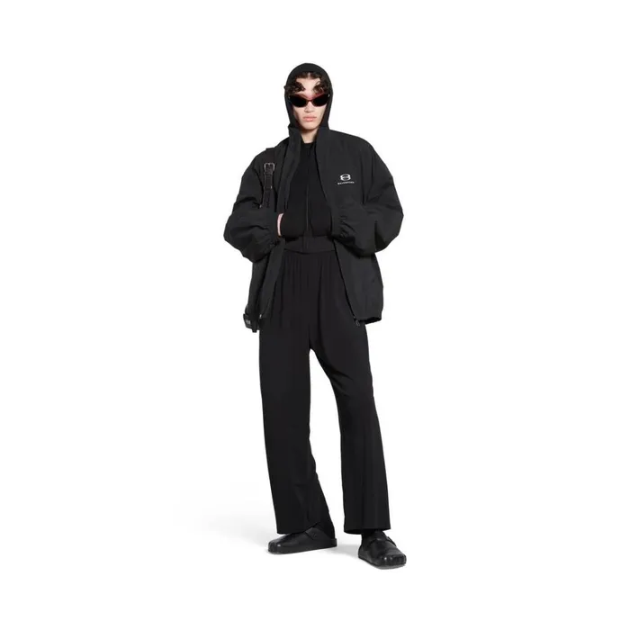 WomenMen Coats and Jackets Balenciaga Unity Sports Icon Cocoon Kick Windbreaker In Black WomenMen Coats and Jackets Balenciaga Unity Sports Icon Cocoon Kick Windbreaker In Black
