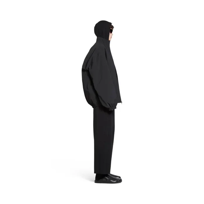 WomenMen Coats and Jackets Balenciaga Unity Sports Icon Cocoon Kick Windbreaker In Black