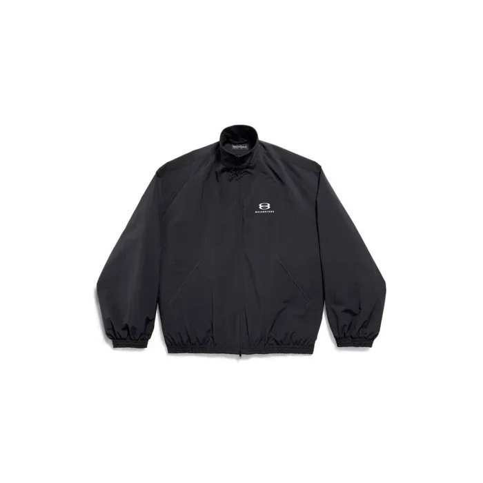 WomenMen Coats and Jackets Balenciaga Unity Sports Icon Cocoon Kick Windbreaker In Black