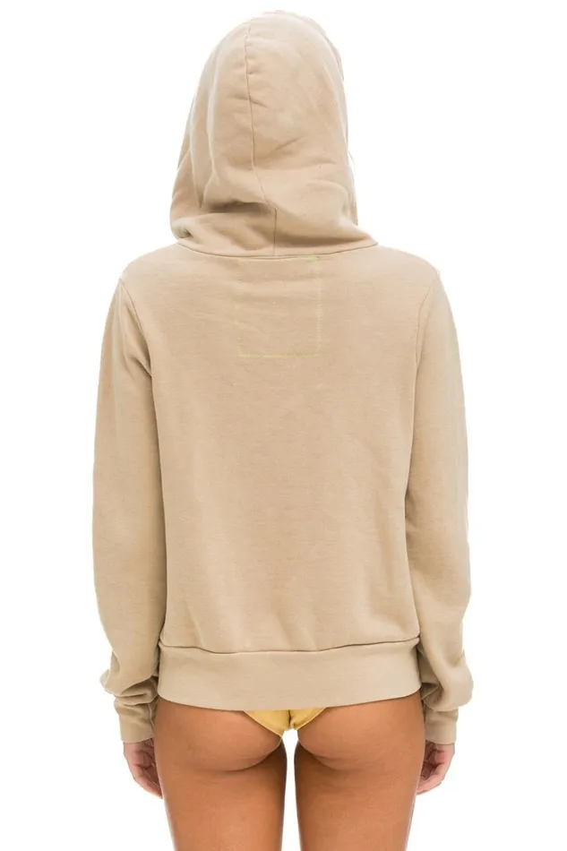 WomenMen Hoodies Aviator Nation Bolt 2 Hoodie 8211 Sand Neon Pink