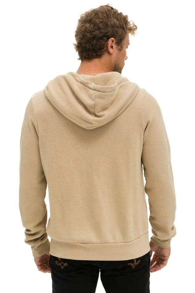 WomenMen Hoodies Aviator Nation Bolt 2 Hoodie 8211 Sand Neon Pink