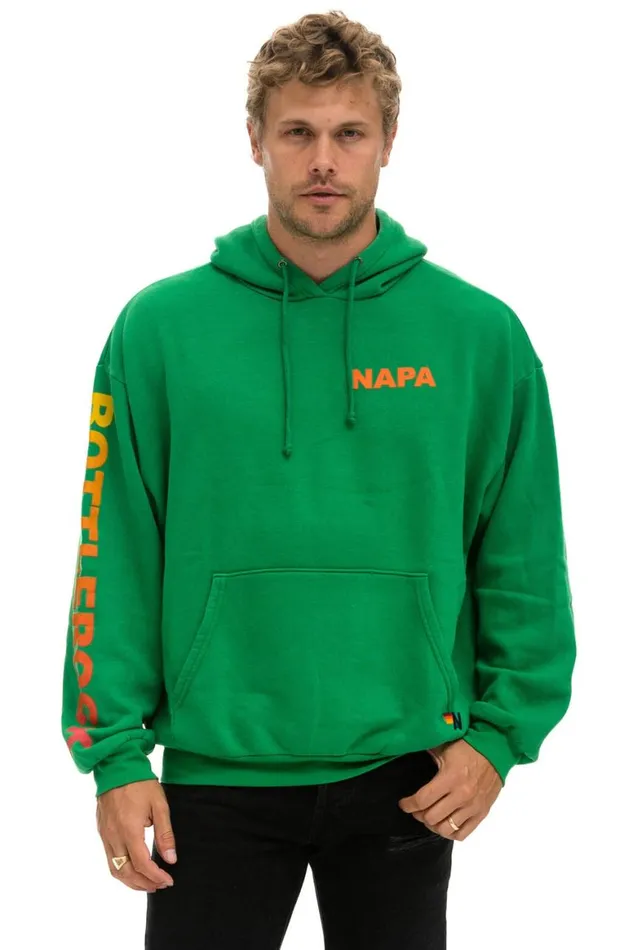 WomenMen Hoodies Aviator Nation Bottlerock 2024 Relaxed Pullover Hoodie 8211 Kelly Green