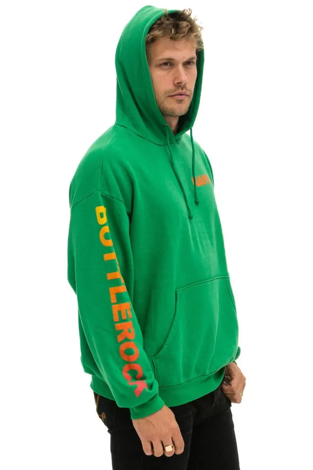 WomenMen Hoodies Aviator Nation Bottlerock 2024 Relaxed Pullover Hoodie 8211 Kelly Green
