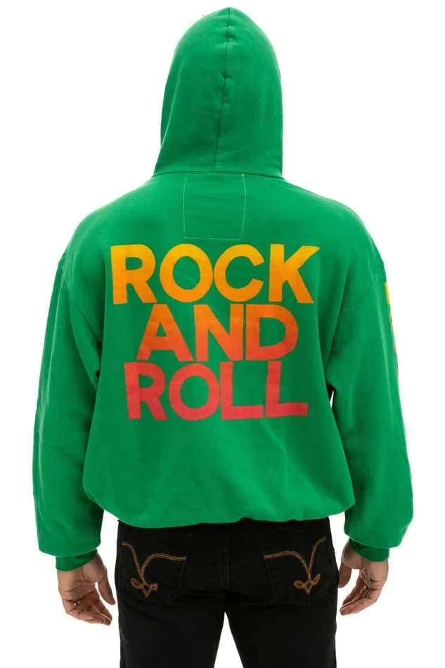 WomenMen Hoodies Aviator Nation Bottlerock 2024 Relaxed Pullover Hoodie 8211 Kelly Green