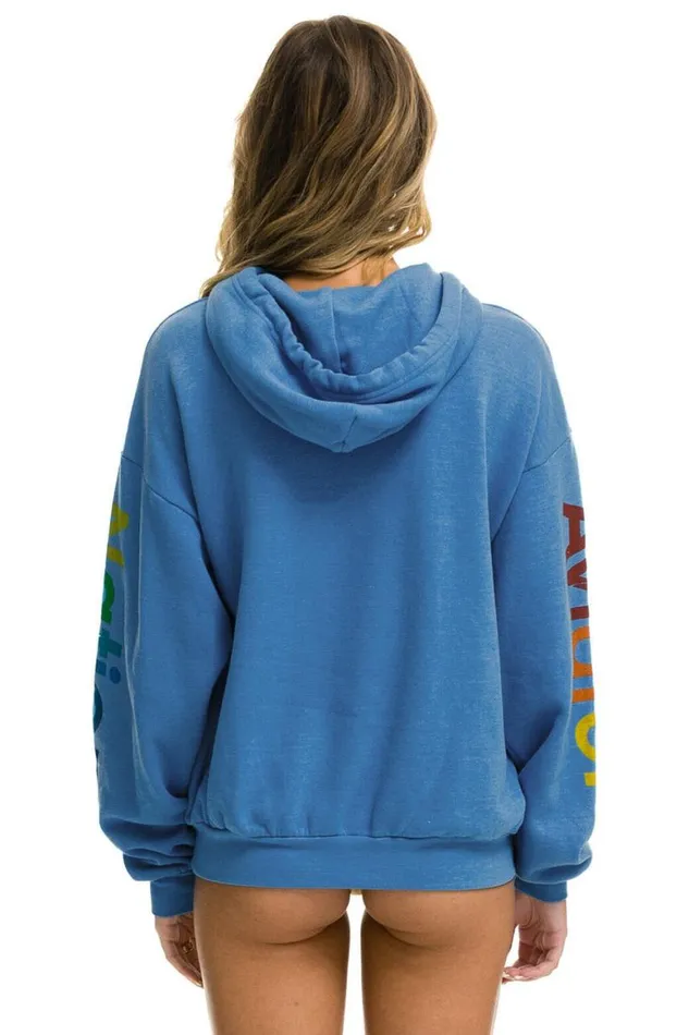 WomenMen Hoodies Aviator Nation Haight Ashbury Relaxed Pullover Hoodie 8211 Cobalt