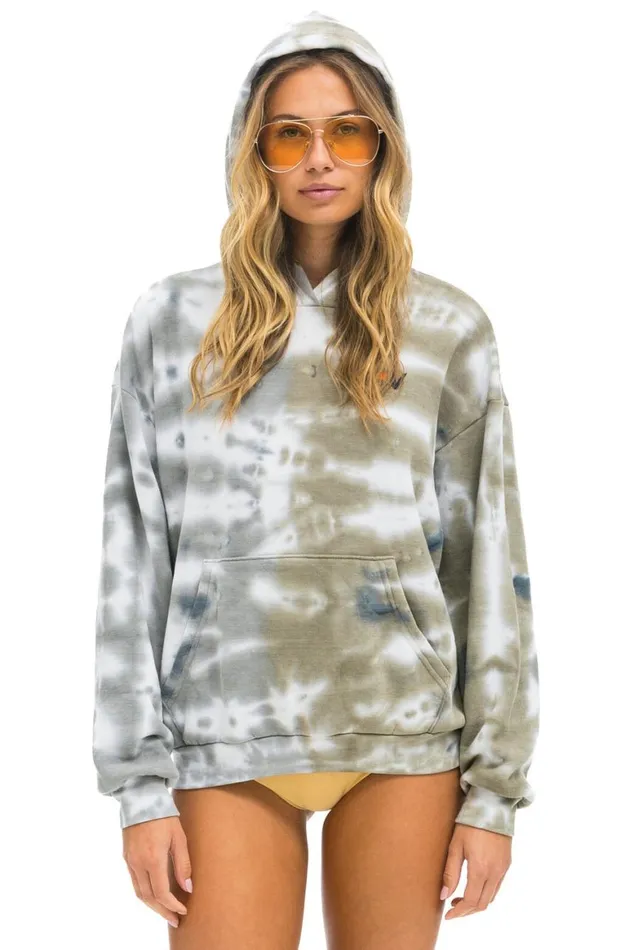 WomenMen Hoodies Aviator Nation Hand Dyed Pullover Hoodie Relaxed 8211 Tie Dye Grey Olive WomenMen Hoodies Aviator Nation Hand Dyed Pullover Hoodie Relaxed 8211 Tie Dye Grey Olive
