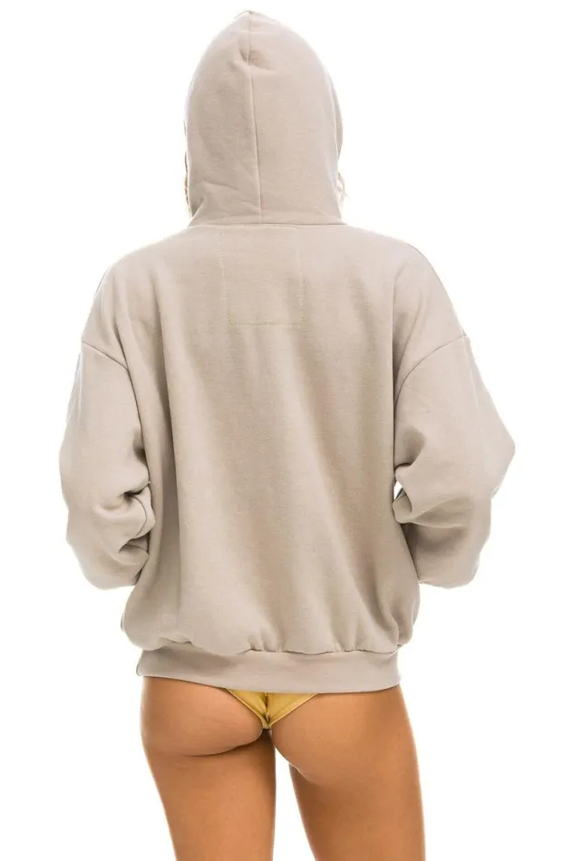 WomenMen Hoodies Aviator Nation Logo Pullover Relaxed Hoodie 8211 Sand