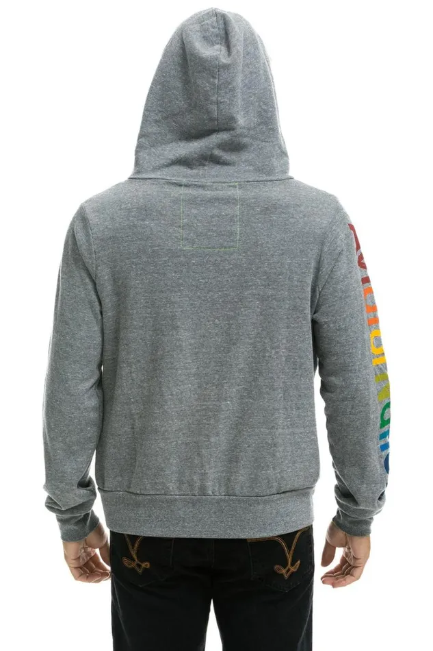 WomenMen Hoodies Aviator Nation Mill Valley Heather Grey Hoodie 8211 Heather Grey