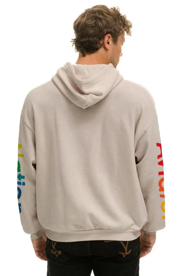 WomenMen Hoodies Aviator Nation New York City Relaxed Pullover Hoodie 8211 Sand
