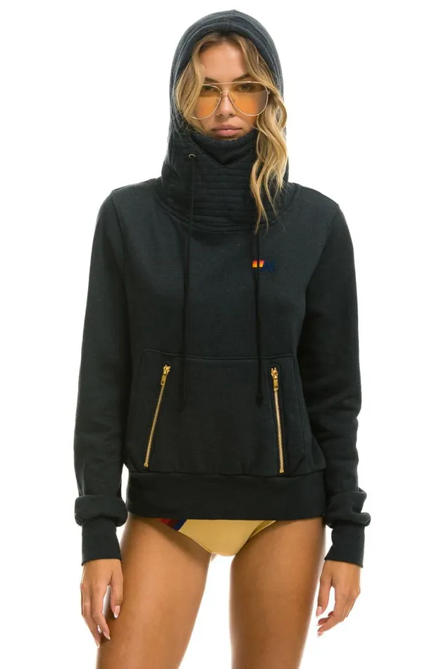 WomenMen Hoodies Aviator Nation Ninja Pullover Hoodie 8211 Charcoal