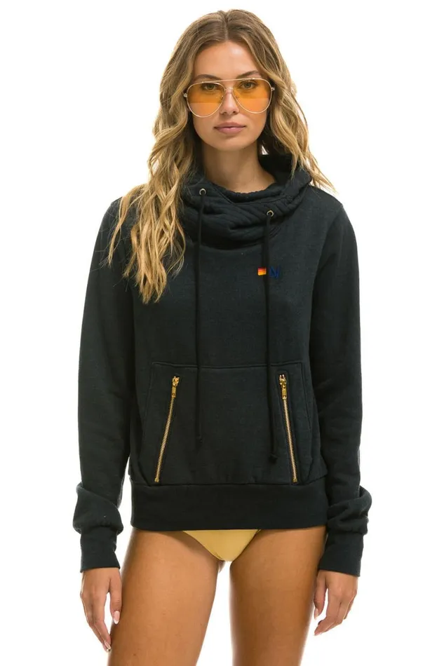 WomenMen Hoodies Aviator Nation Ninja Pullover Hoodie 8211 Charcoal