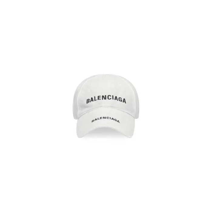 WomenMen Scarves and Caps Balenciaga Double Logo Cap In White
