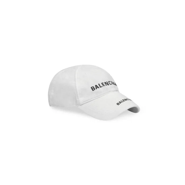 WomenMen Scarves and Caps Balenciaga Double Logo Cap In White