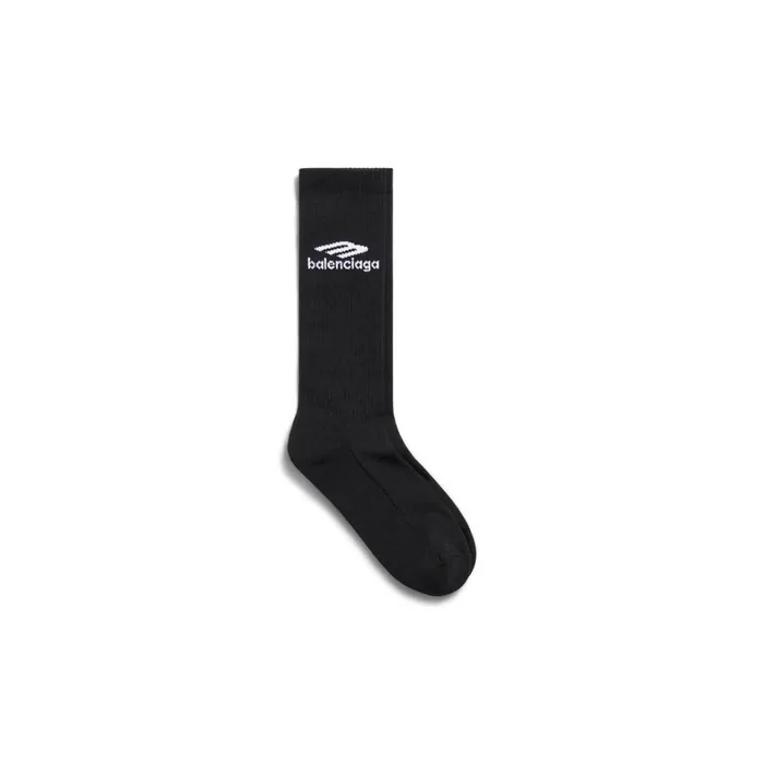 WomenMen Ski Balenciaga Skiwear 8211 3b Sports Icon Ski Socks In Blackwhite