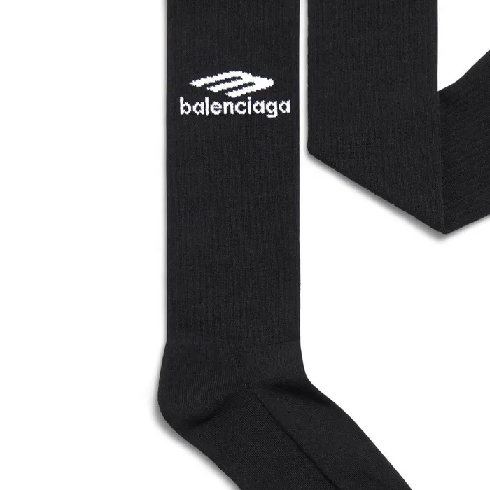 WomenMen Ski Balenciaga Skiwear 8211 3b Sports Icon Ski Socks In Blackwhite