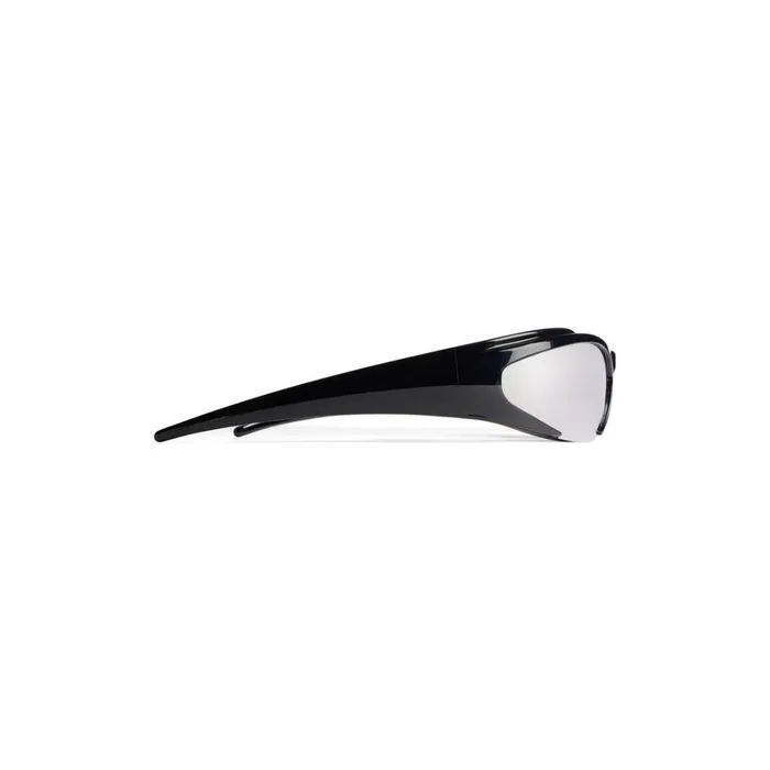 WomenMen Ski Balenciaga Skiwear 8211 Reverse Xpander Rectangle Sunglasses In Black