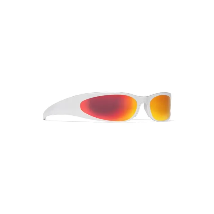 WomenMen Sunglasses Balenciaga Reverse Xpander 20 Rectangle Sunglasses In Silver