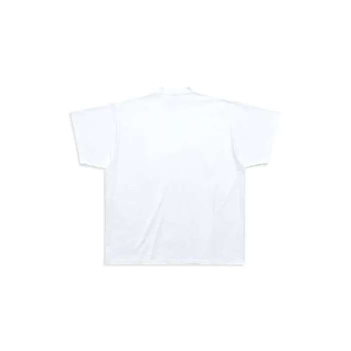 WomenMen Tshirts Balenciaga Back Flip Tshirt Oversized In Whiteblack