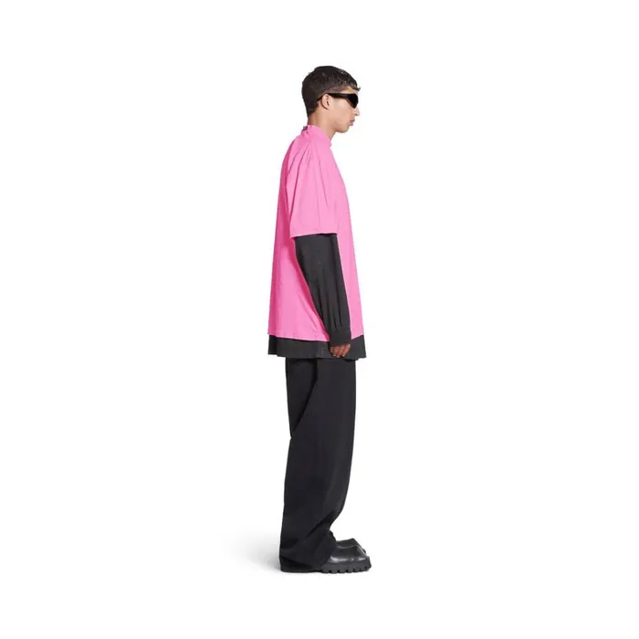 WomenMen Tshirts Balenciaga Balenciaga Tshirt Medium Fit In Pinkblack