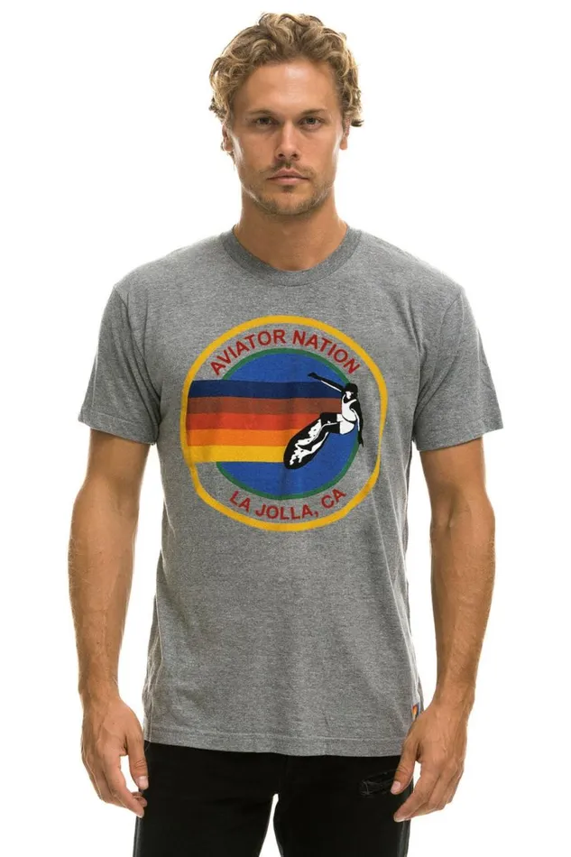 WomenMen Tees Aviator Nation La Jolla Tee 8211 Heather Grey