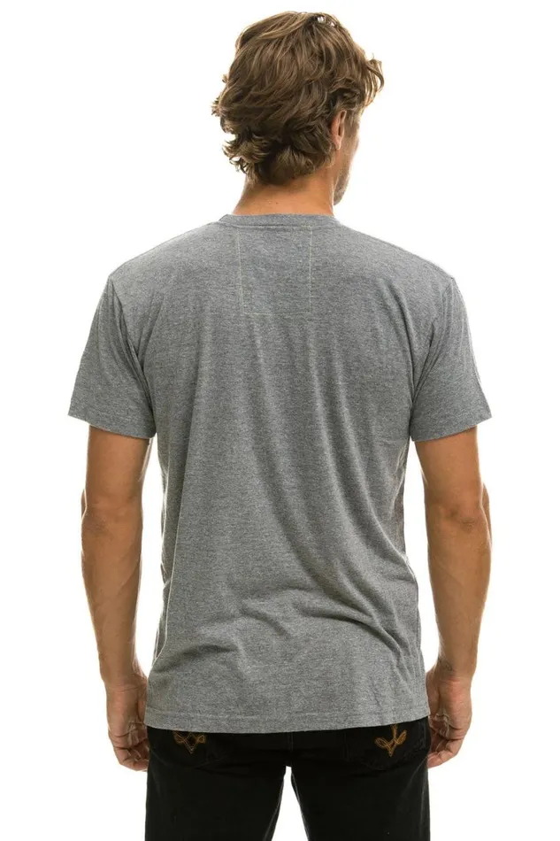 WomenMen Tees Aviator Nation Malibu Crew Tee Shirt 8211 Heather Grey